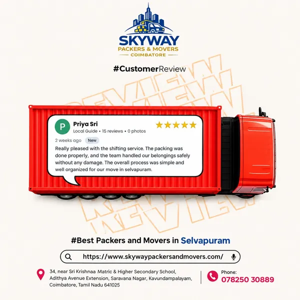 Best Packers and Movers in Selvapuram, Coimbatore: Your Complete Guide