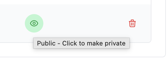 Change visibility status